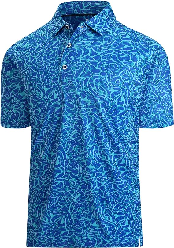 Premium Golf Shirts for Men Dry Fit Performance Polo Short Sleeve Collared Shirt