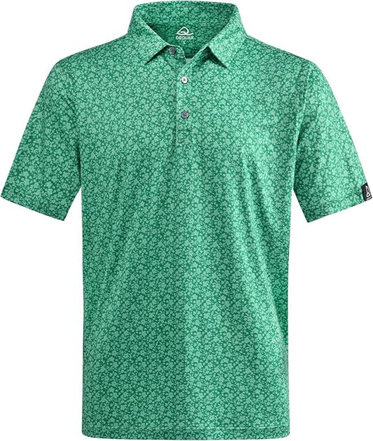 Mens Polo Shirts Fashion Print Mens Golf Shirt Dry Fit Mens Golf Polo Short Sleeve Quick Dry Funny Golf Shirt for Men