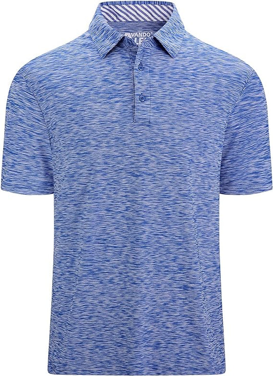 Mens Golf Shirt Moisture Wicking Quick-Dry Short Sleeve Casual Polo Shirts for Men